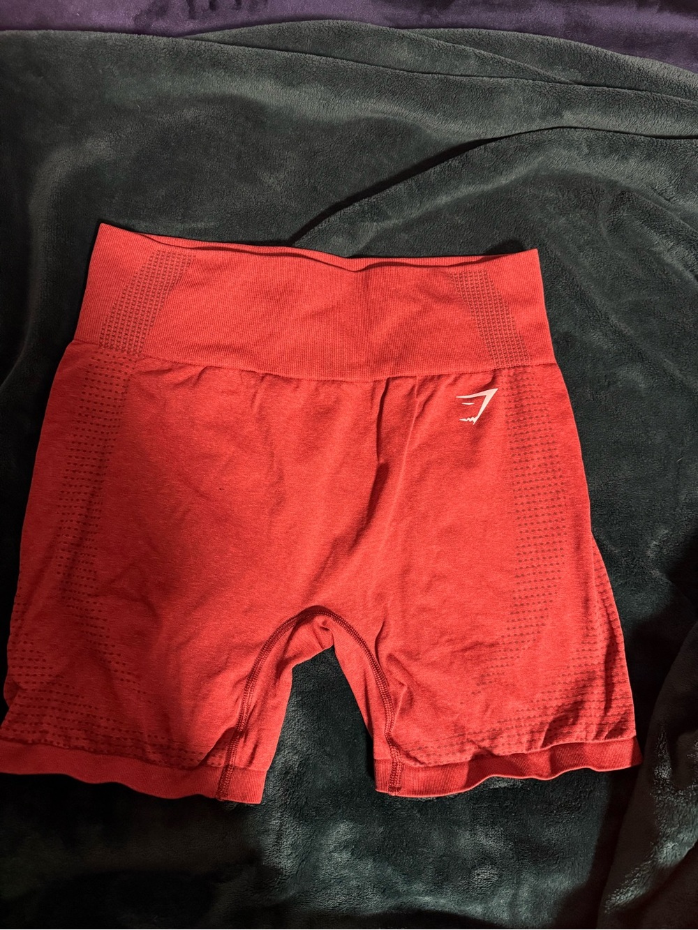 Gymshark Red Seamless High-Waist Athletic Shorts